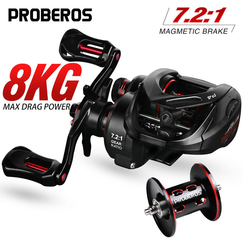 Fém baitcasting horgászorsó 7.2:1 51BB fékriasztóval
